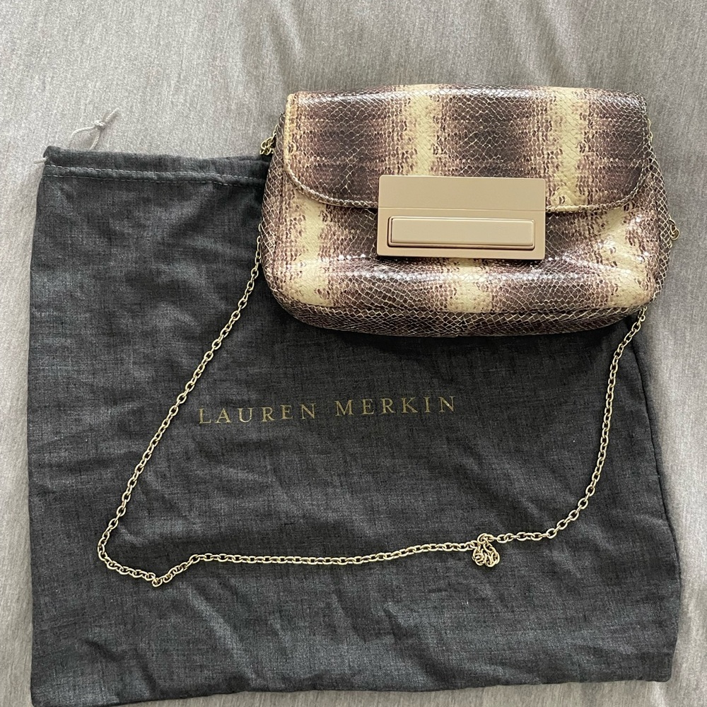Lauren Merkin Python Embossed crossbody bag